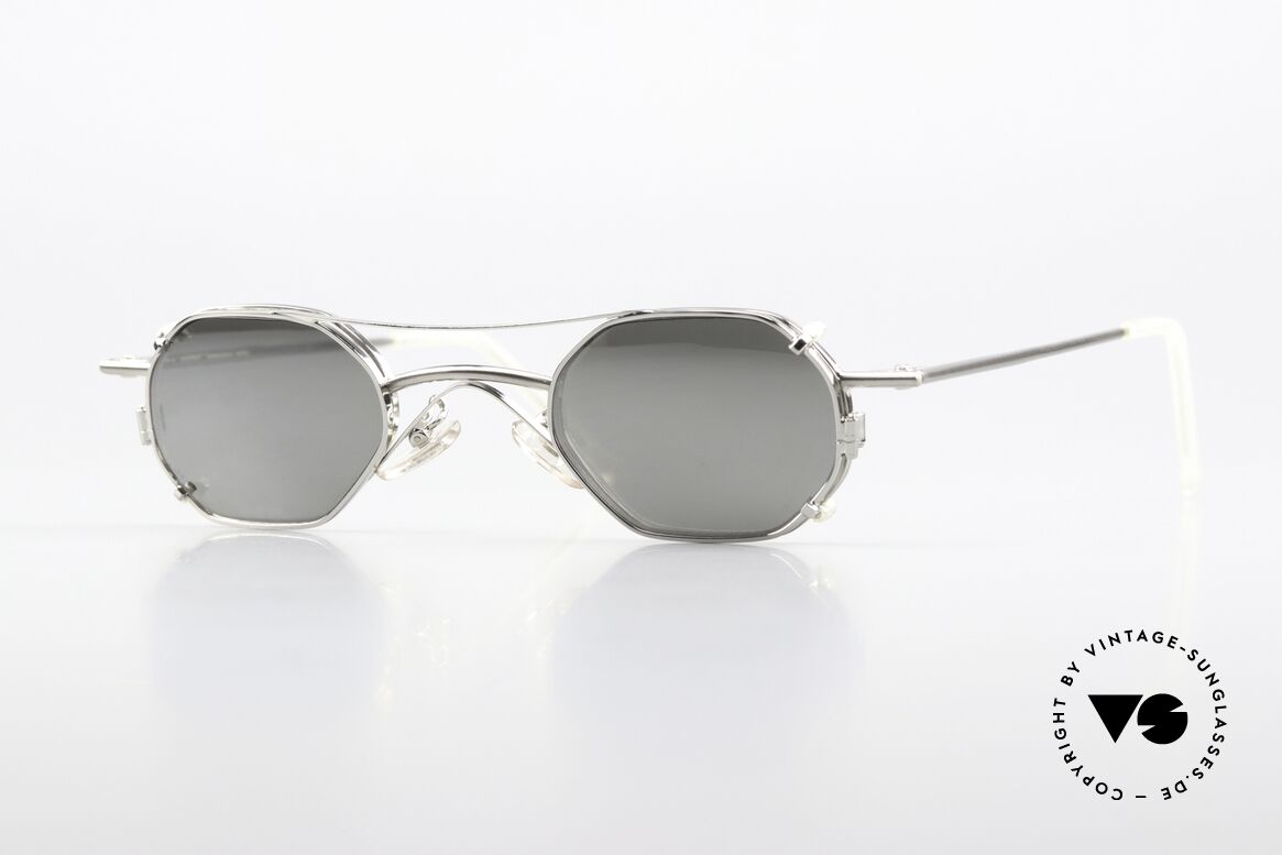 Christian Roth 2401 Silver Mirrored Sun Clip, Christian Roth Optical Affairs New York sunglasses, Made for Men and Women