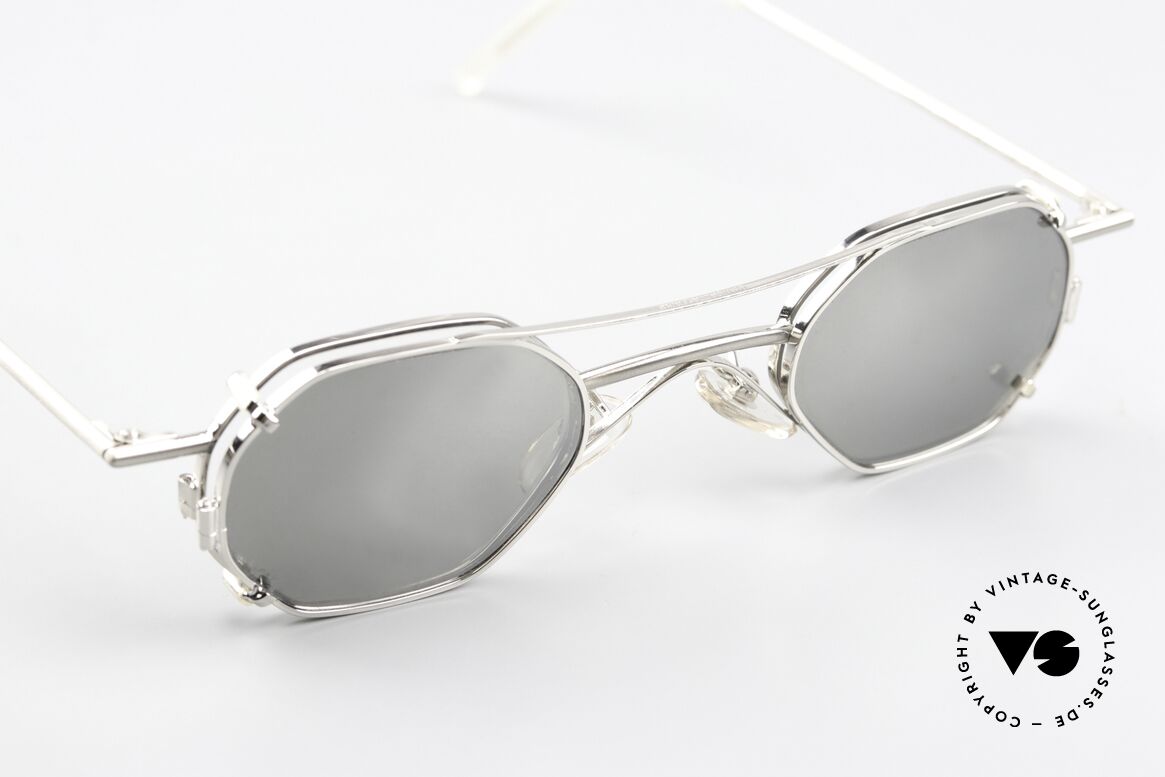 Christian Roth 2401 Silver Mirrored Sun Clip, an unworn 90's masterpiece for all lovers of design, Made for Men and Women