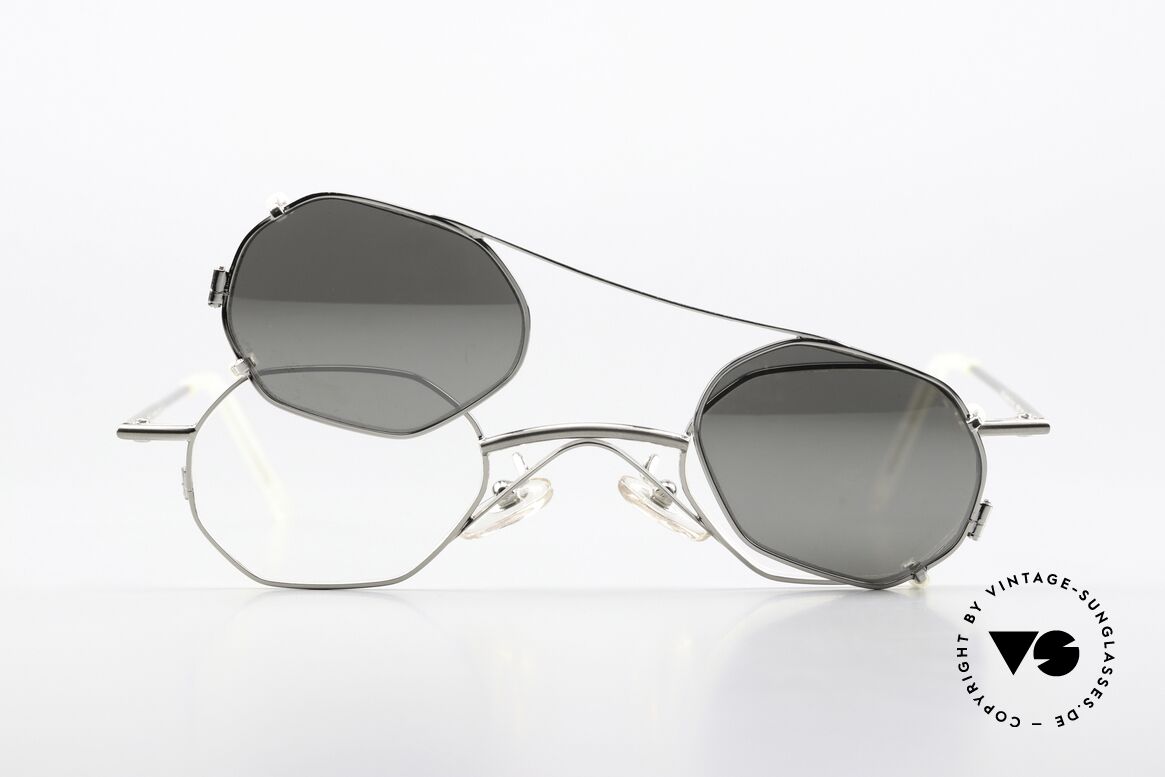 Christian Roth 2401 Silver Mirrored Sun Clip, Size: small, Made for Men and Women