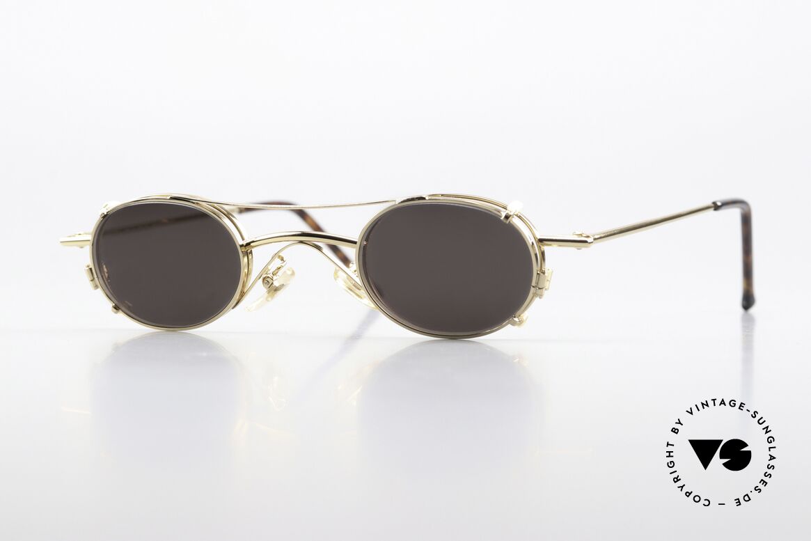 Christian Roth 2400 Gold Plated Frame Clip On, Christian Roth Optical Affairs New York from 1992, Made for Men and Women