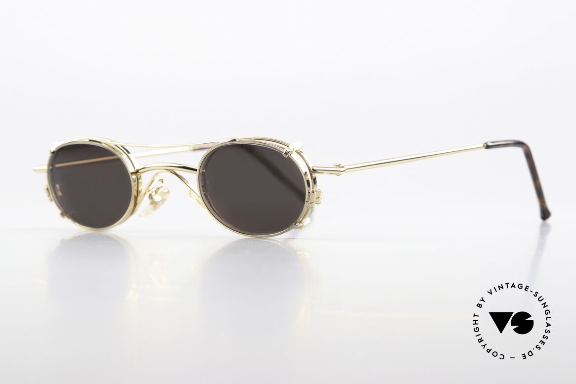 Christian Roth 2400 Gold Plated Frame Clip On, SMALL frame: lens height 27mm & lens width 36mm, Made for Men and Women