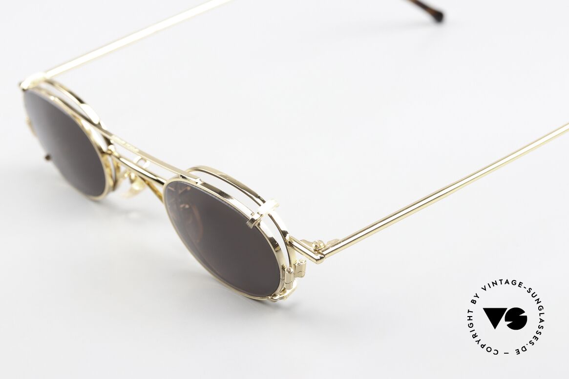 Christian Roth 2400 Gold Plated Frame Clip On, with removeable CLIP-ON (for 100% UV protection), Made for Men and Women