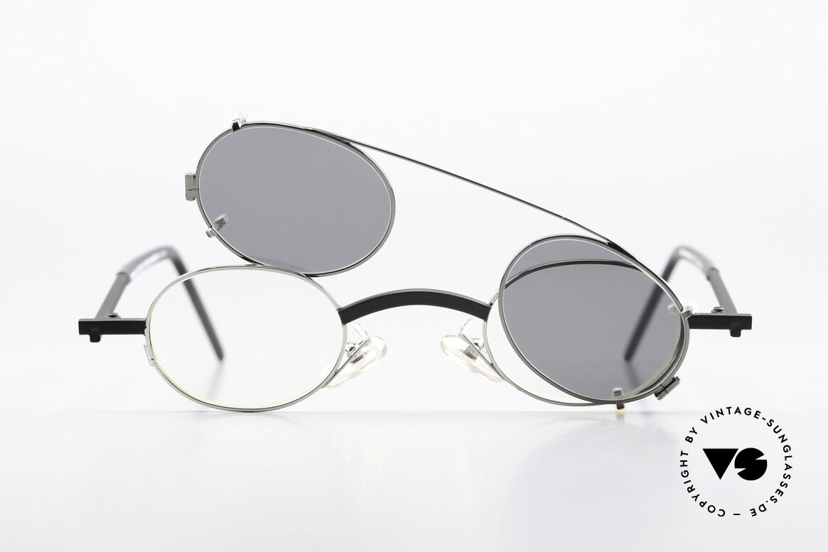 Christian Roth 2505 Oval Frame Silver Clip On, Size: small, Made for Men and Women