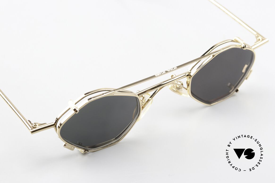 Christian Roth 2402 Octagonal Glasses Clip On, an unworn 90's masterpiece for all lovers of design, Made for Men and Women