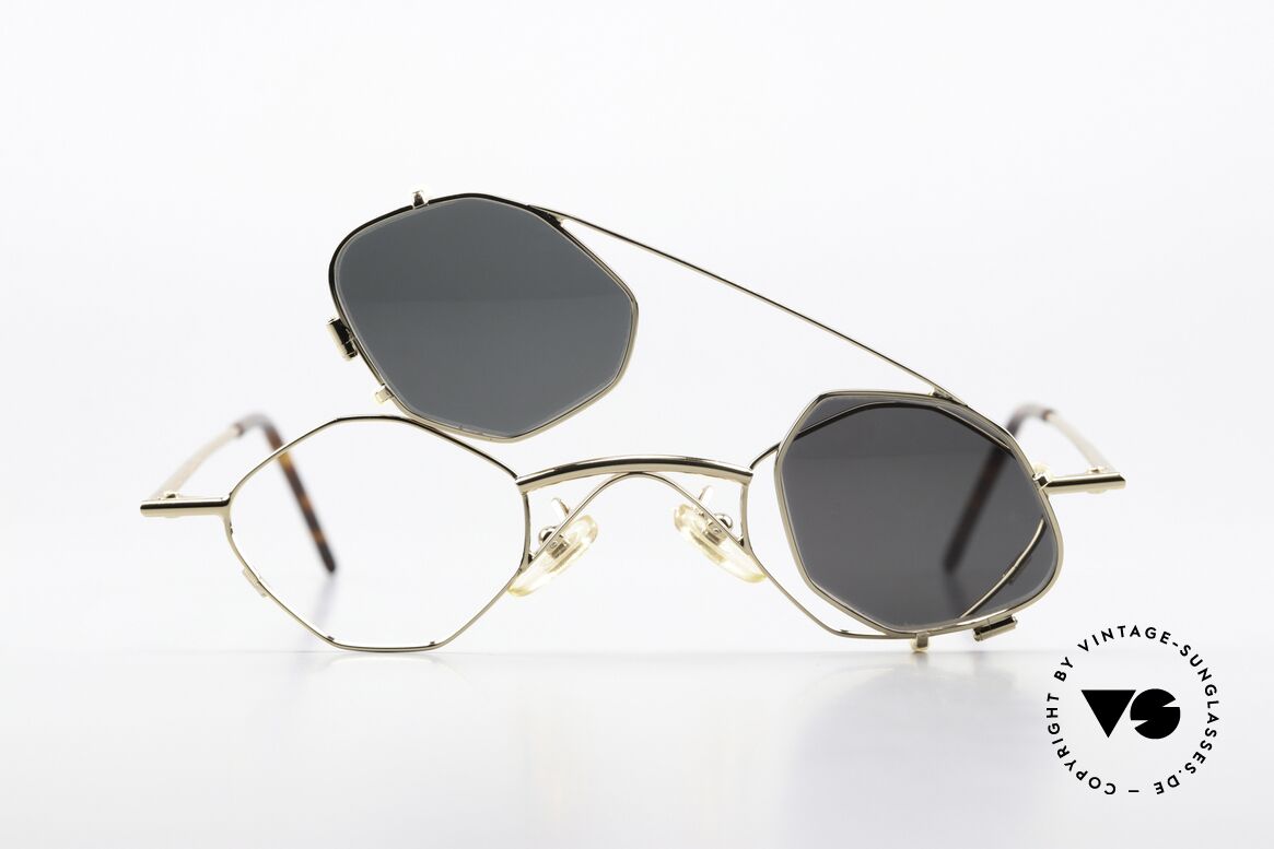 Christian Roth 2402 Octagonal Glasses Clip On, Size: small, Made for Men and Women