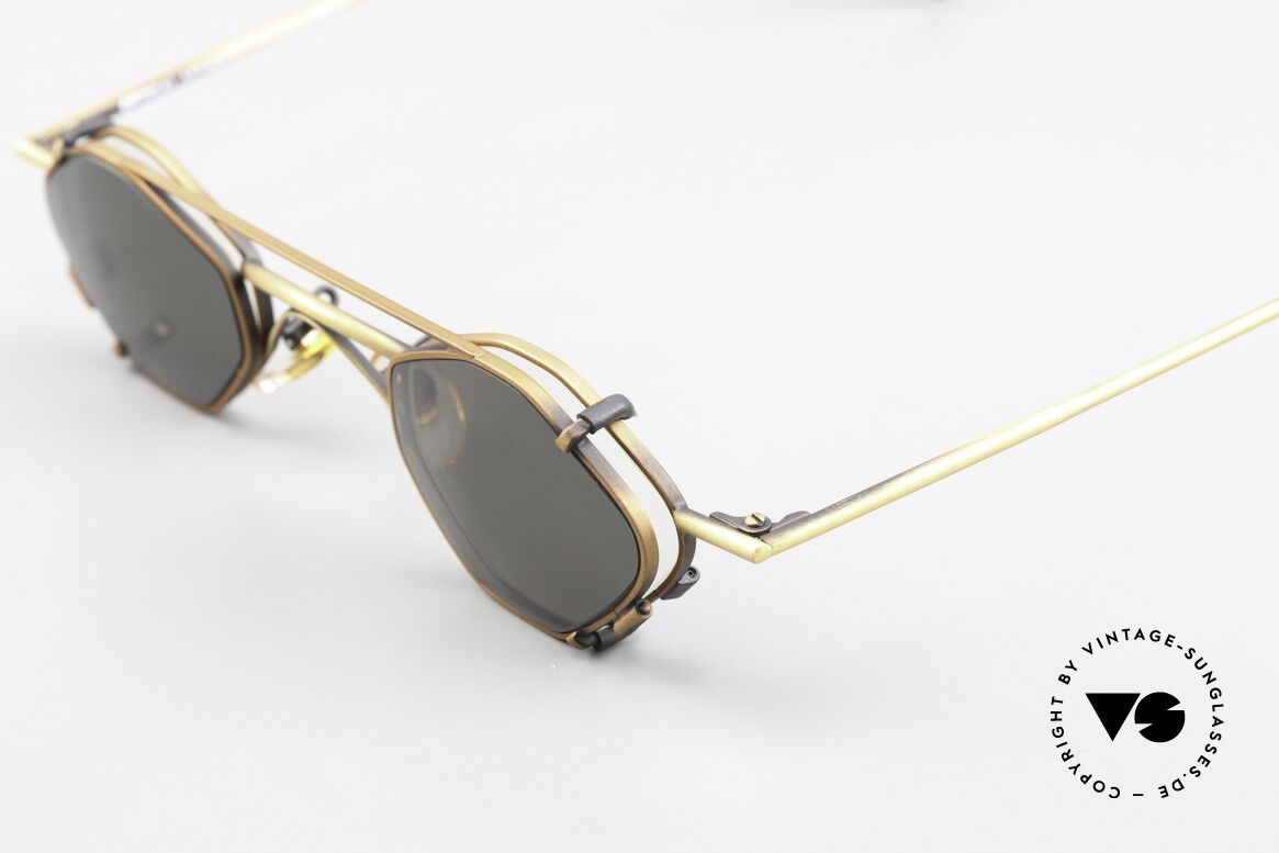 Christian Roth 2402 Octagonal Glasses Antique, with removeable CLIP-ON (for 100% UV protection), Made for Men and Women