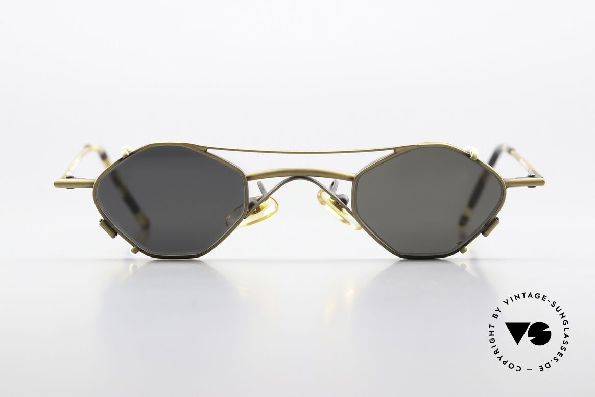 Christian Roth 2402 Octag Frame Antique Gold, rare vintage 1990's designer specs in antique-gold, Made for Men and Women