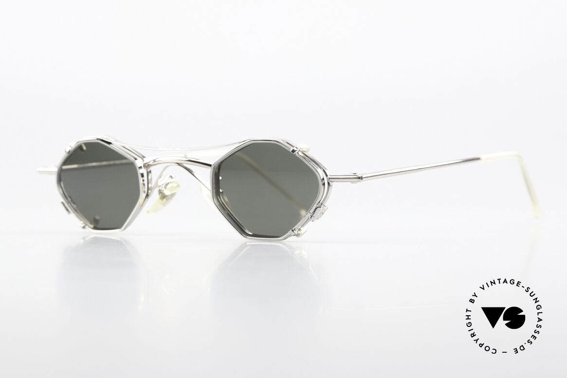 Christian Roth 2402 Octagonal Frame Sun Clip, SMALL frame: lens height 29mm & lens width 37mm, Made for Men and Women