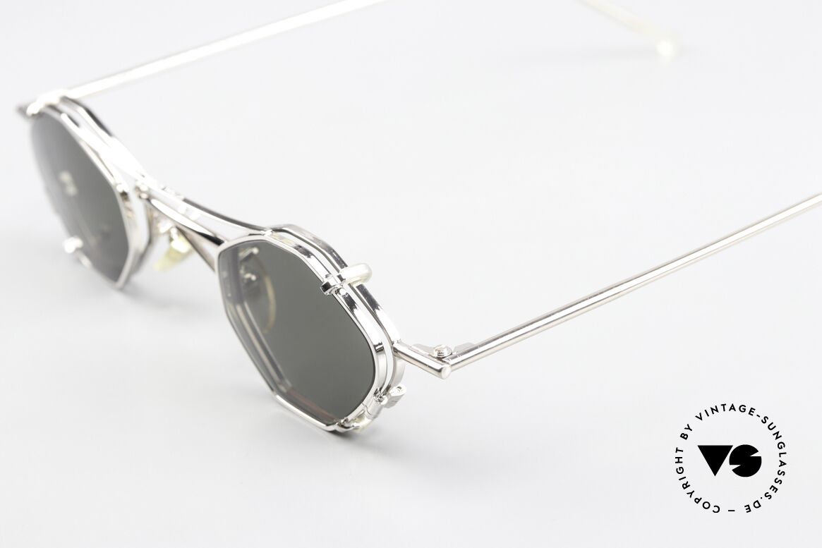 Christian Roth 2402 Octagonal Frame Sun Clip, with removeable CLIP-ON (for 100% UV protection), Made for Men and Women