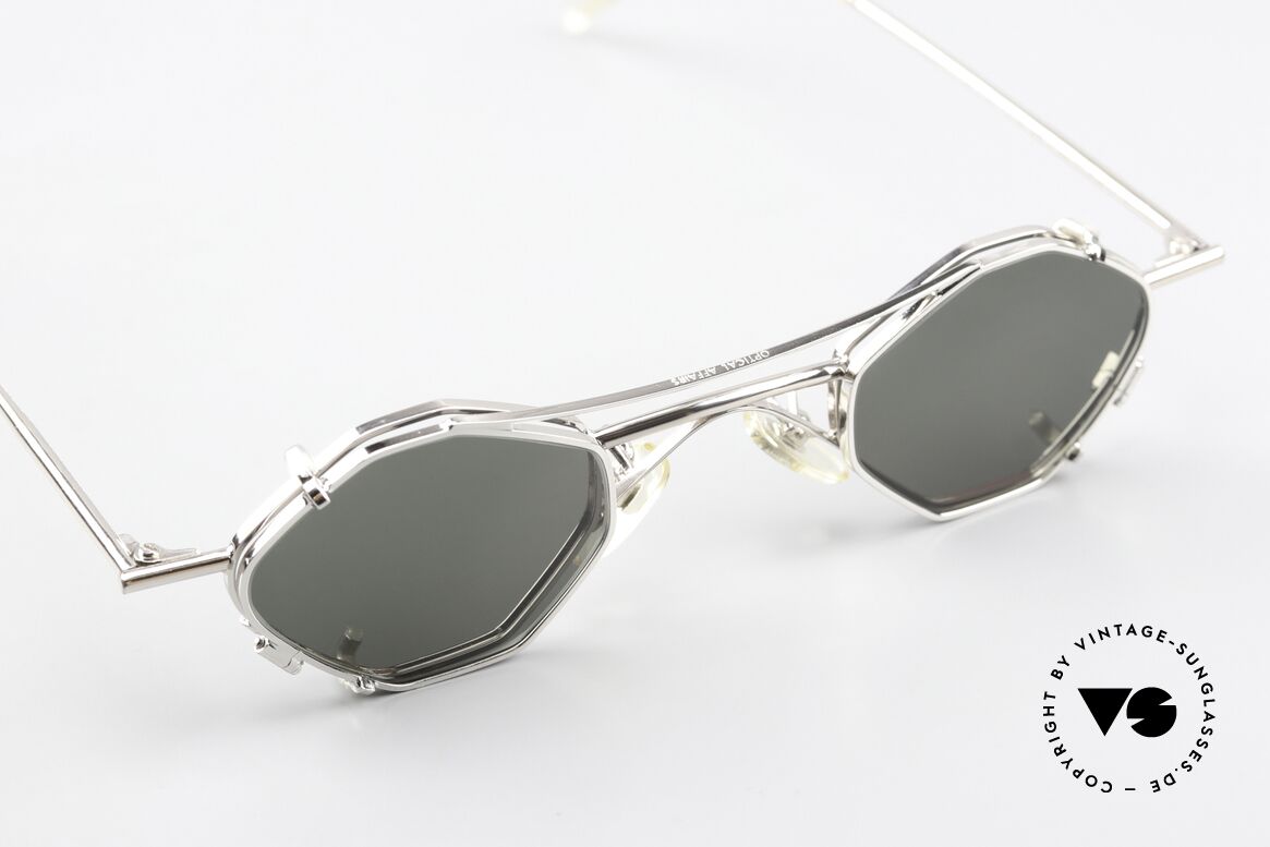 Christian Roth 2402 Octagonal Frame Sun Clip, unworn masterpiece from 1992 for all design lovers, Made for Men and Women