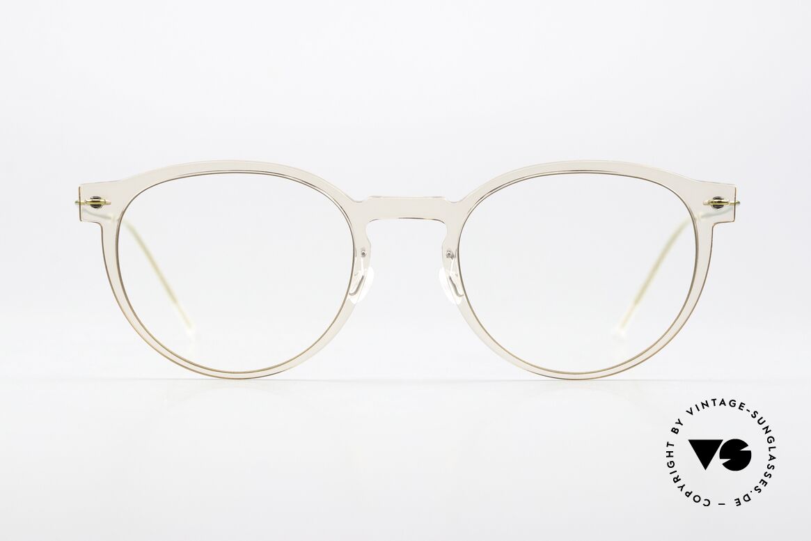 Lindberg 6603 NOW Frame Crystal Clear Gold, transparent model 6603, size 50/21; women's glasses, Made for Women