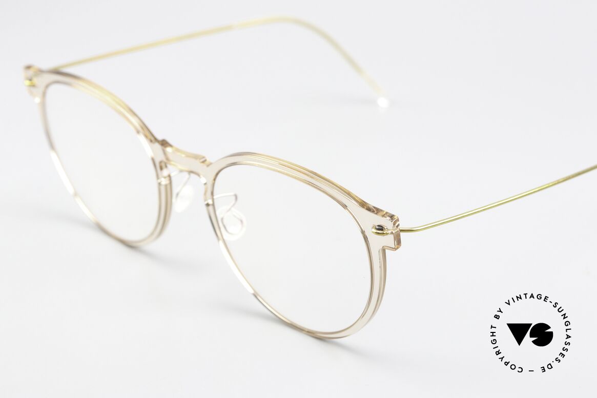 Lindberg 6603 NOW Frame Crystal Clear Gold, crystal clear front with red stripes = pure lightness!, Made for Women