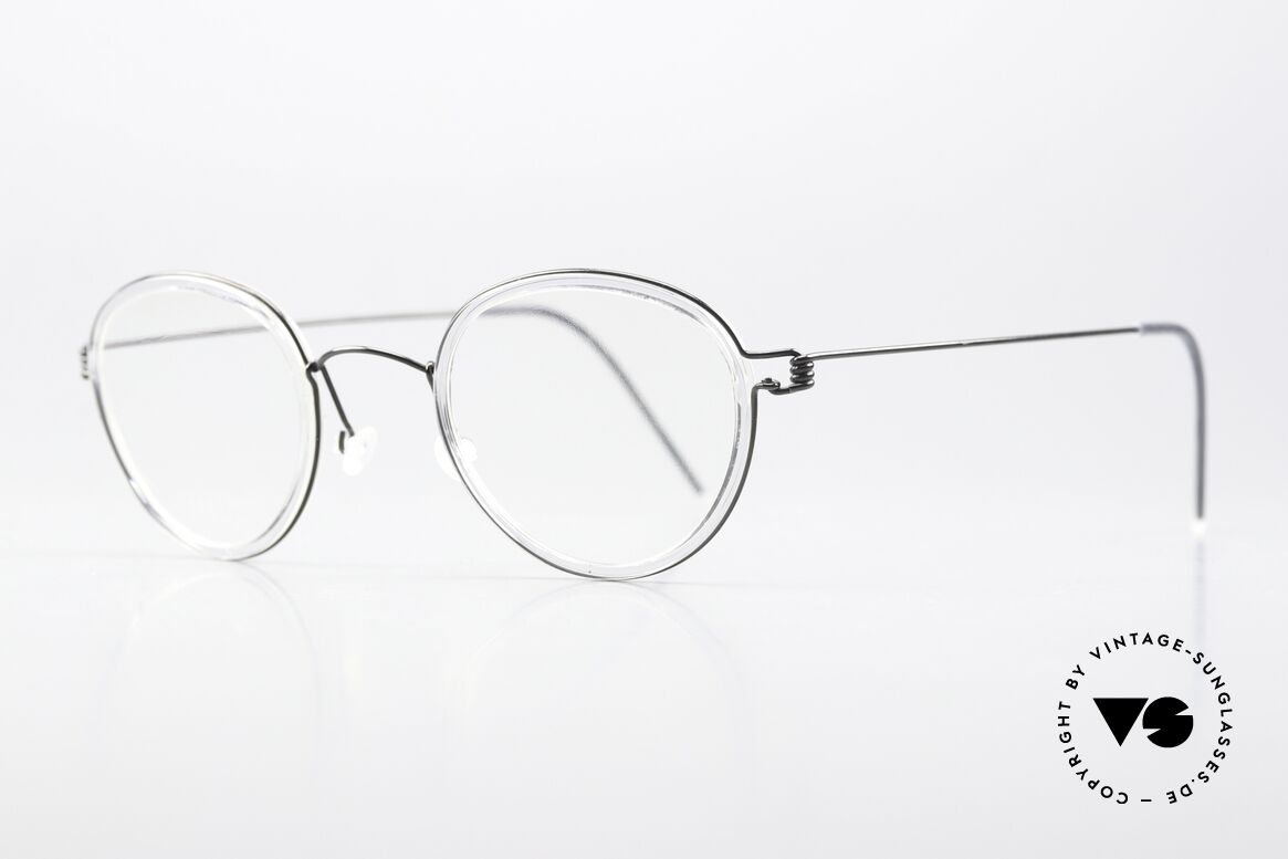Lindberg Jackie 44 Air Titan Rim Unisex Glasses Panto Style, striking refined Air Titan frame with Acetate inner rim, Made for Men and Women