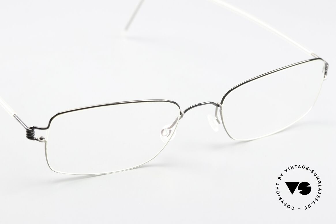 Lindberg Alvis Air Titan Rim Rectangular Men's Frame, unworn, NOS, with original magnetic case by Lindberg, Made for Men