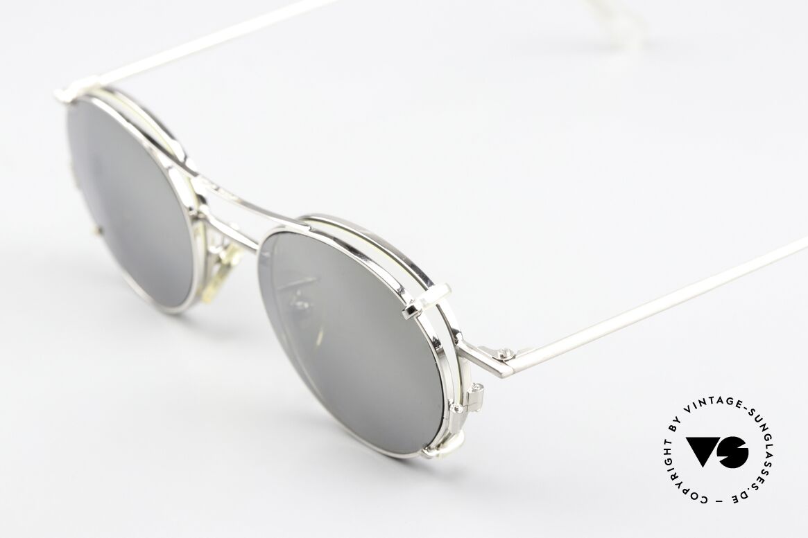 Christian Roth 2405 Silver Mirrored Sun Clip, with removeable CLIP-ON: silver mirrored, 100% UV, Made for Men and Women