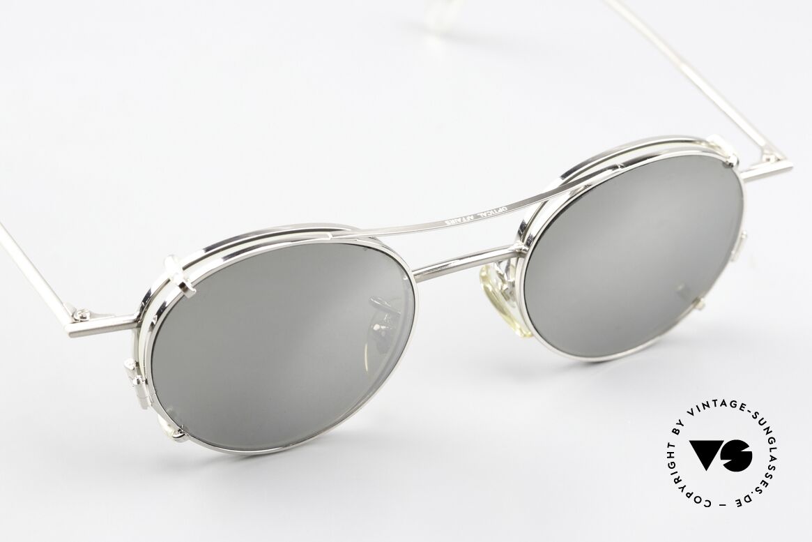 Christian Roth 2405 Silver Mirrored Sun Clip, an unworn 90's masterpiece for all lovers of design, Made for Men and Women