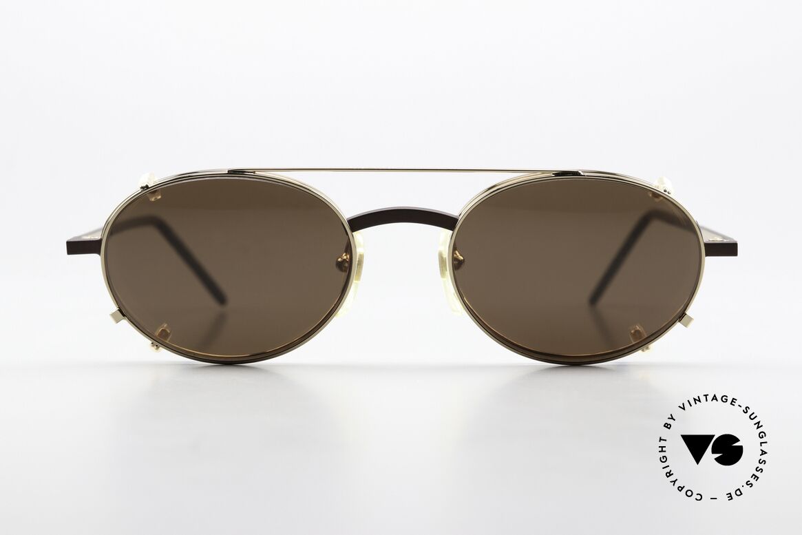 Christian Roth 2570 Functional Vintage Glasses, rare vintage designer specs: gold-plated and brown, Made for Men and Women