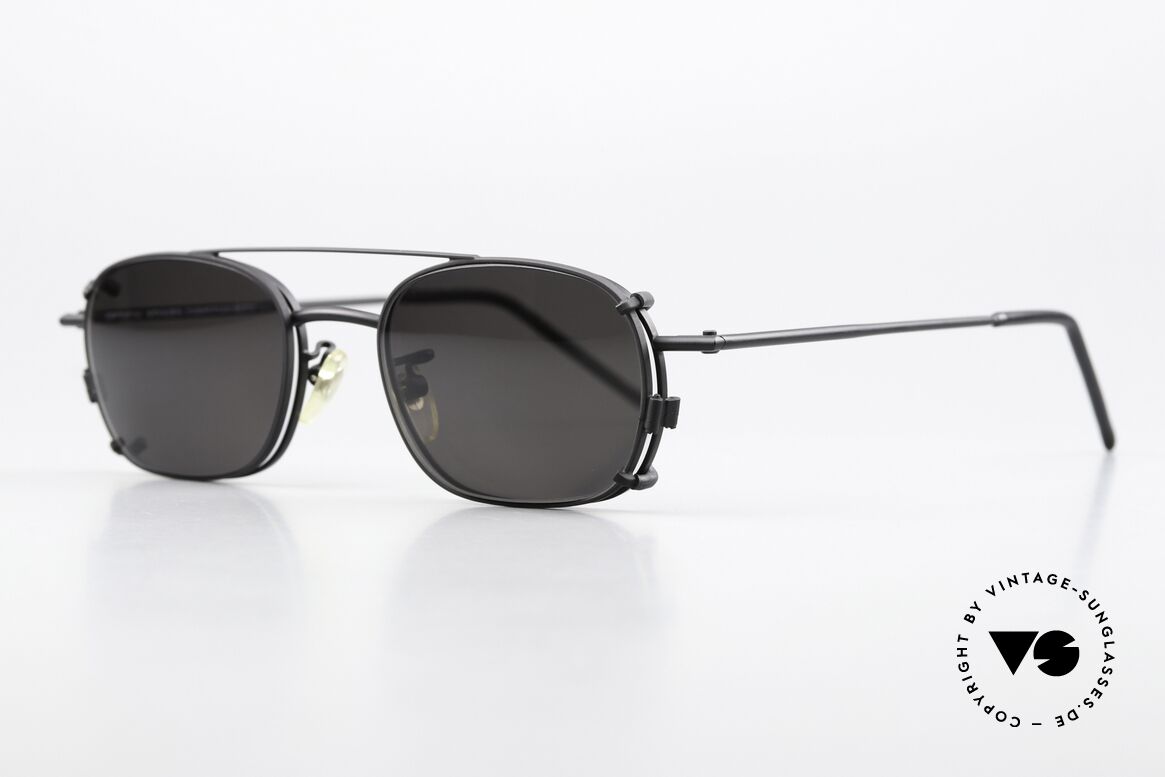 Christian Roth 2404 Square Eyewear Clip On, square frame: lens height 34mm & lens width 48mm, Made for Men and Women