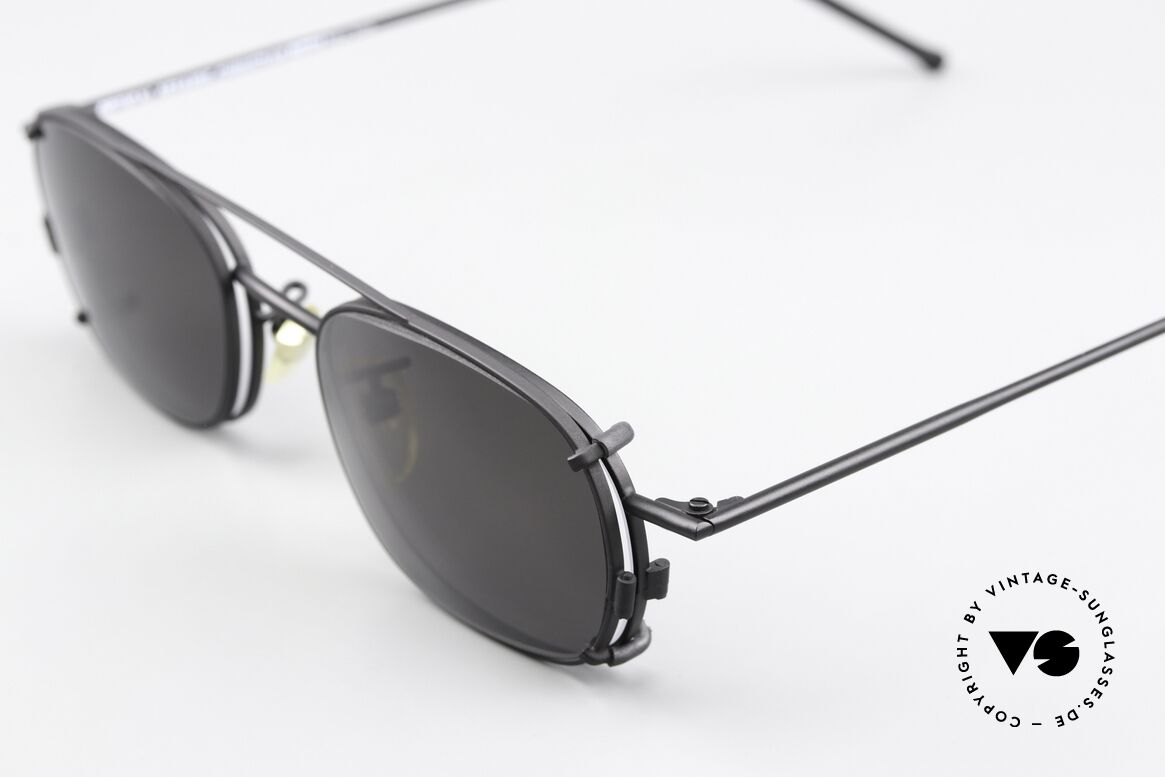 Christian Roth 2404 Square Eyewear Clip On, with removeable CLIP-ON: gray, 100% UV protection, Made for Men and Women