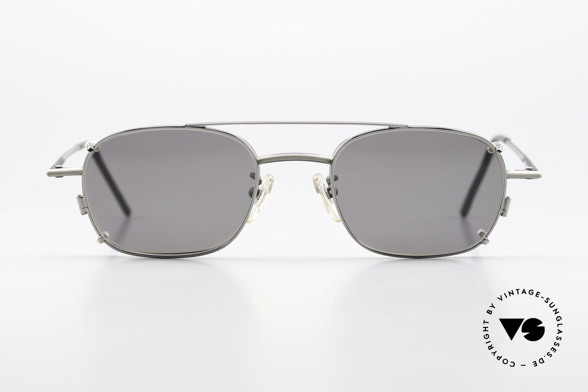 Christian Roth 2404 Antique Gray With Clip On, rare vintage designer specs in antique-gray / silver, Made for Men and Women