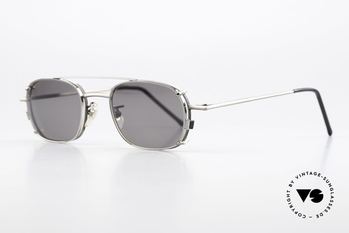 Christian Roth 2404 Antique Gray With Clip On, square frame: lens height 34mm & lens width 48mm, Made for Men and Women