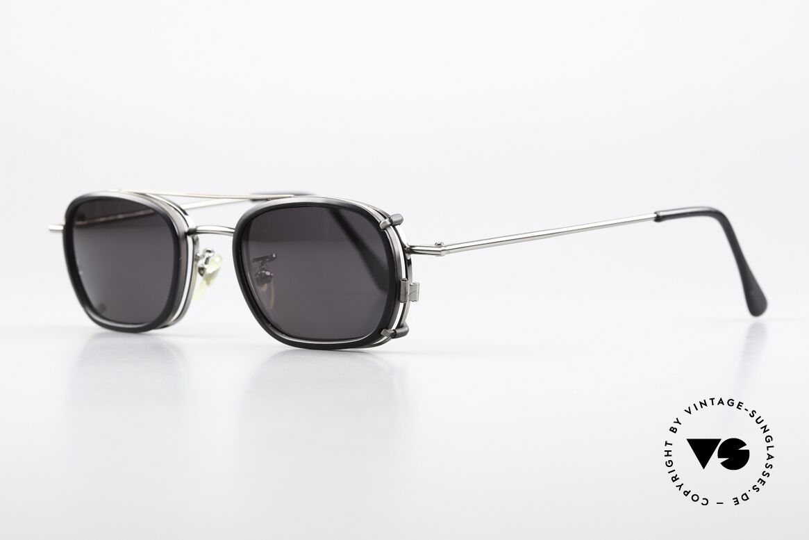Christian Roth 2404 Gunmetal With Clip On, square frame: lens height 34mm & lens width 48mm, Made for Men and Women