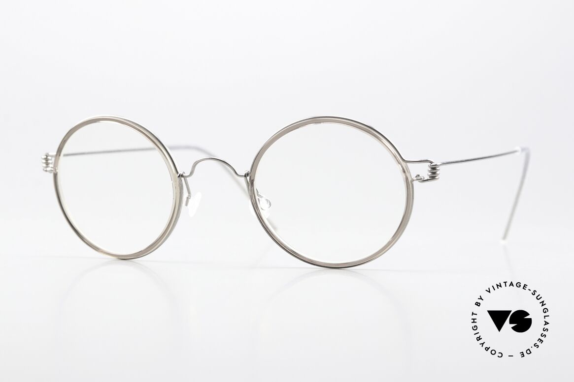 Lindberg Harley Air Titan Rim Unisex Vintage Eyeglasses, small round glasses of the Lindberg Air Titanium series, Made for Men and Women
