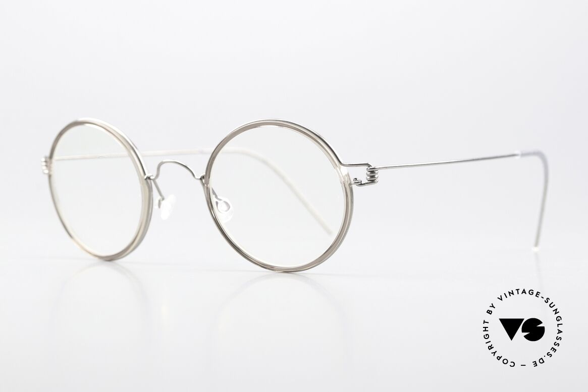 Lindberg Harley Air Titan Rim Unisex Vintage Eyeglasses, striking refined Air Titan frame with Acetate inner rim, Made for Men and Women