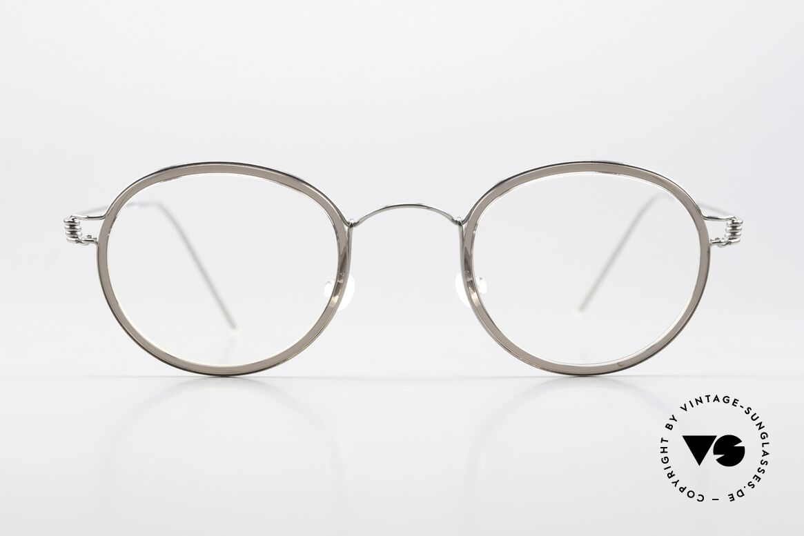 Lindberg Lex 45 Air Titan Rim Titan Frame With Inner Rim, unisex eyeglasses; with frame color P10 = shiny silver, Made for Men and Women