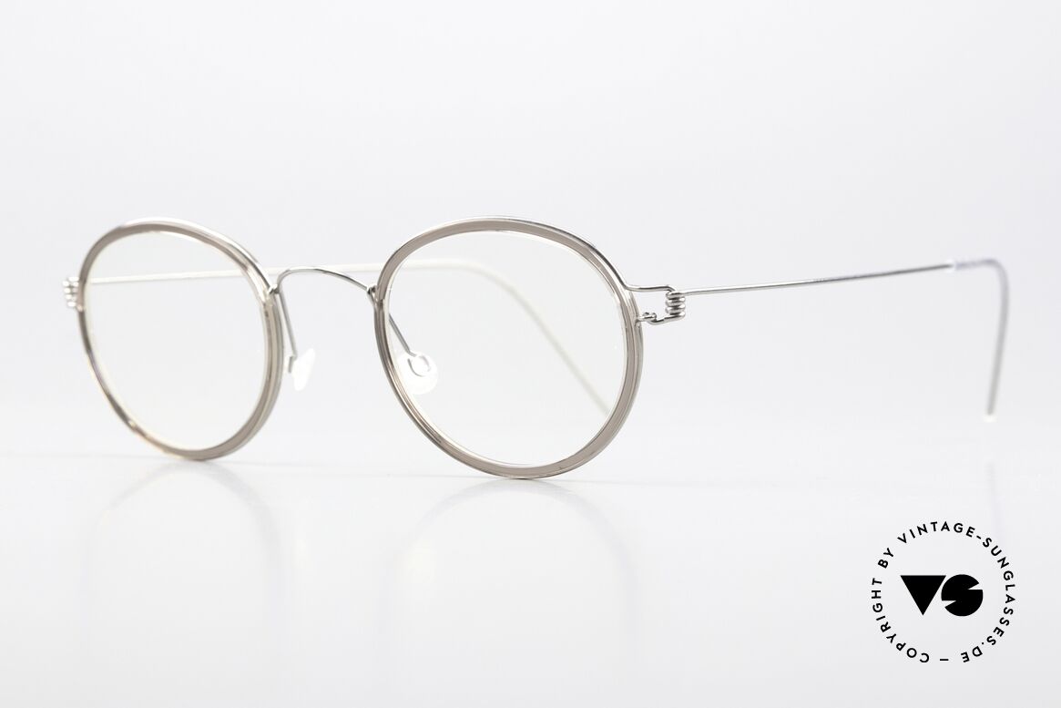 Lindberg Lex 45 Air Titan Rim Titan Frame With Inner Rim, inner rim = in "smoke gray", size 45/24, temple 145mm, Made for Men and Women