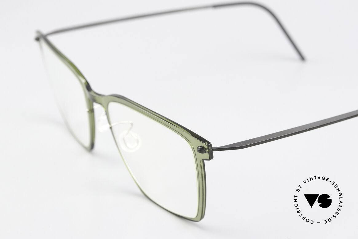 Lindberg 6554 NOW Square Designer Eyeglasses, c. C11 / U9: green-transparent front & black temples, Made for Men and Women