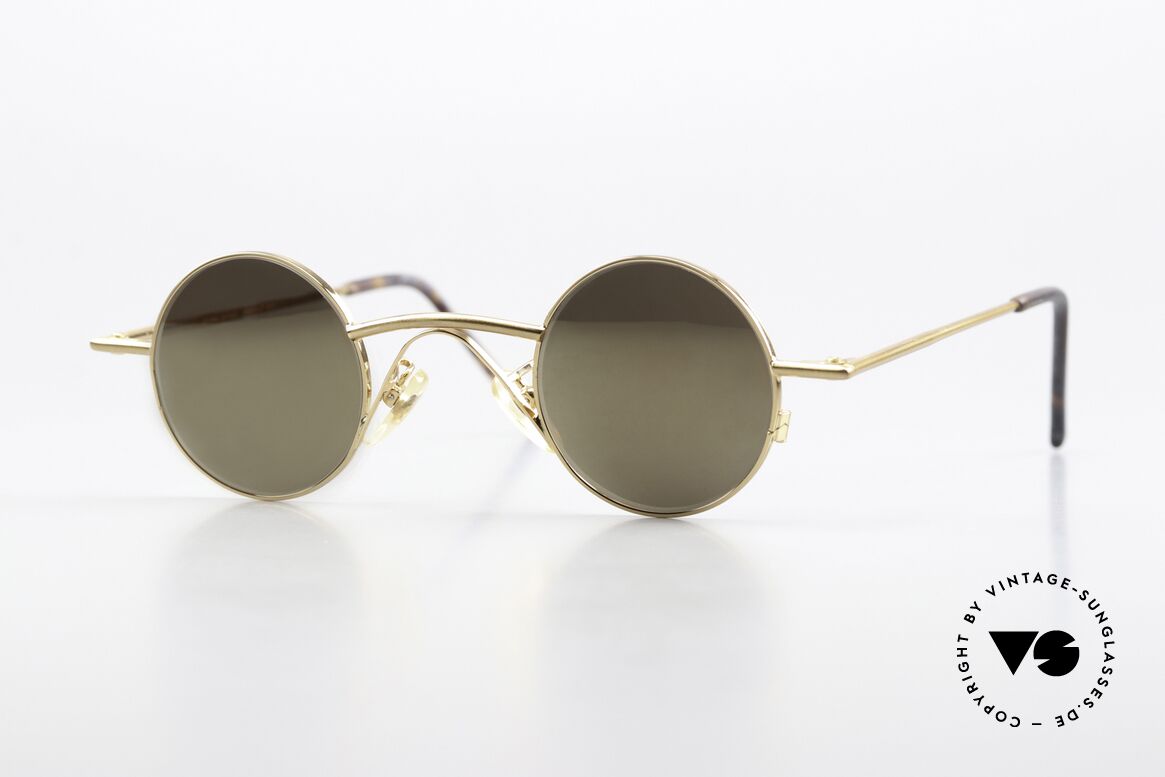 Christian Roth 2408 Gold Mirrored Sun Lenses, round sunglasses Christian Roth Optical Affairs, Made for Men and Women