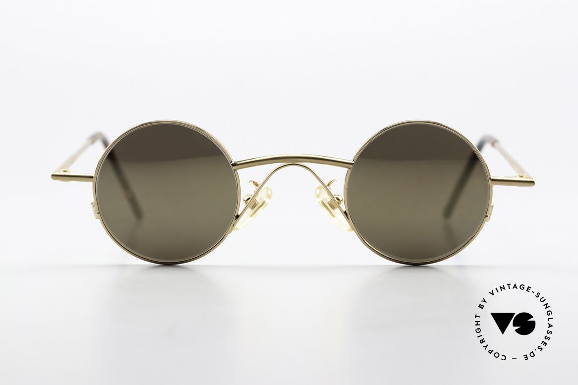 Christian Roth 2408 Gold Mirrored Sun Lenses, frame finish with "shiny gold" and "matte gold", Made for Men and Women
