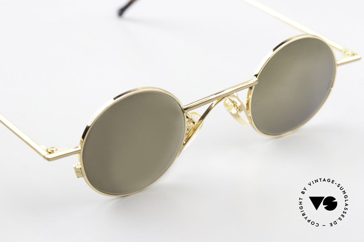 Christian Roth 2408 Gold Mirrored Sun Lenses, puristic & functional frame design: Bauhaus style, Made for Men and Women