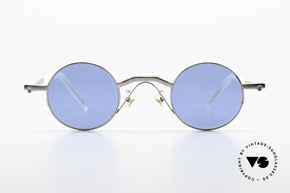 Christian Roth 2502 Round Frame Bauhaus Style, frame finish with "shiny silver" & "matte silver", Made for Men and Women