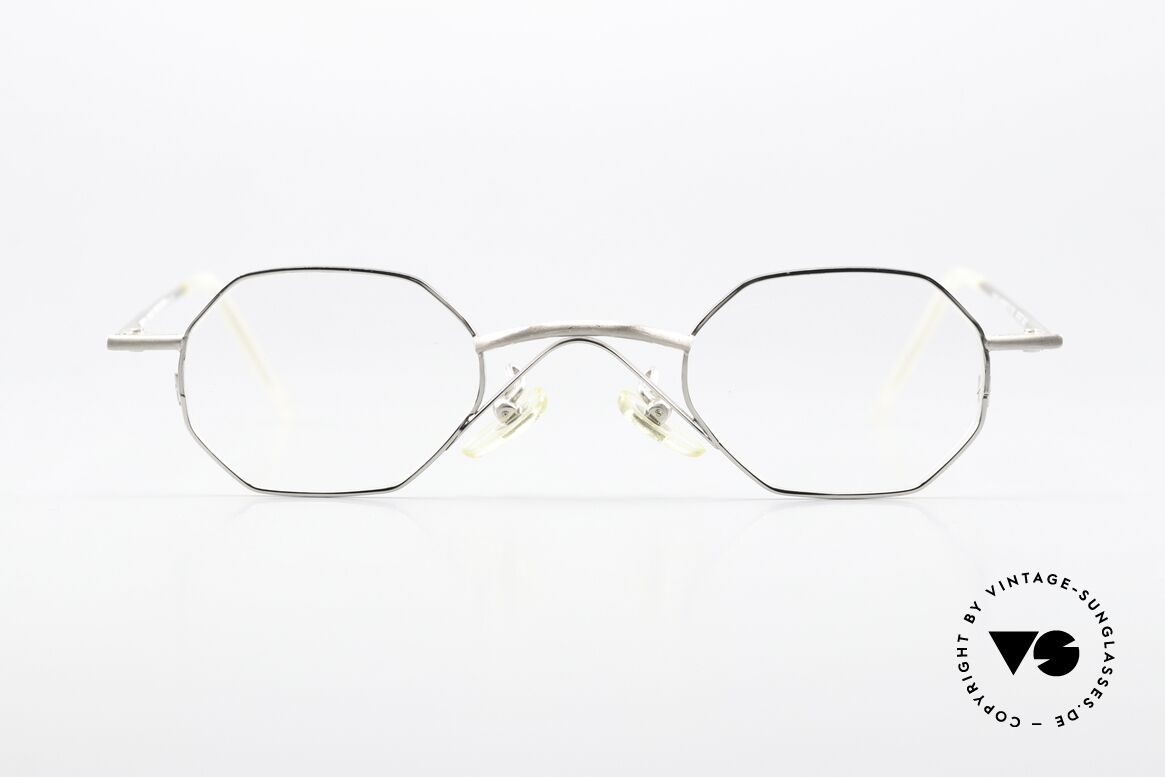 Christian Roth 2401 Small Designer Eyeglasses, 90's designer eyewear: "shiny silver" & "matte silver", Made for Men and Women
