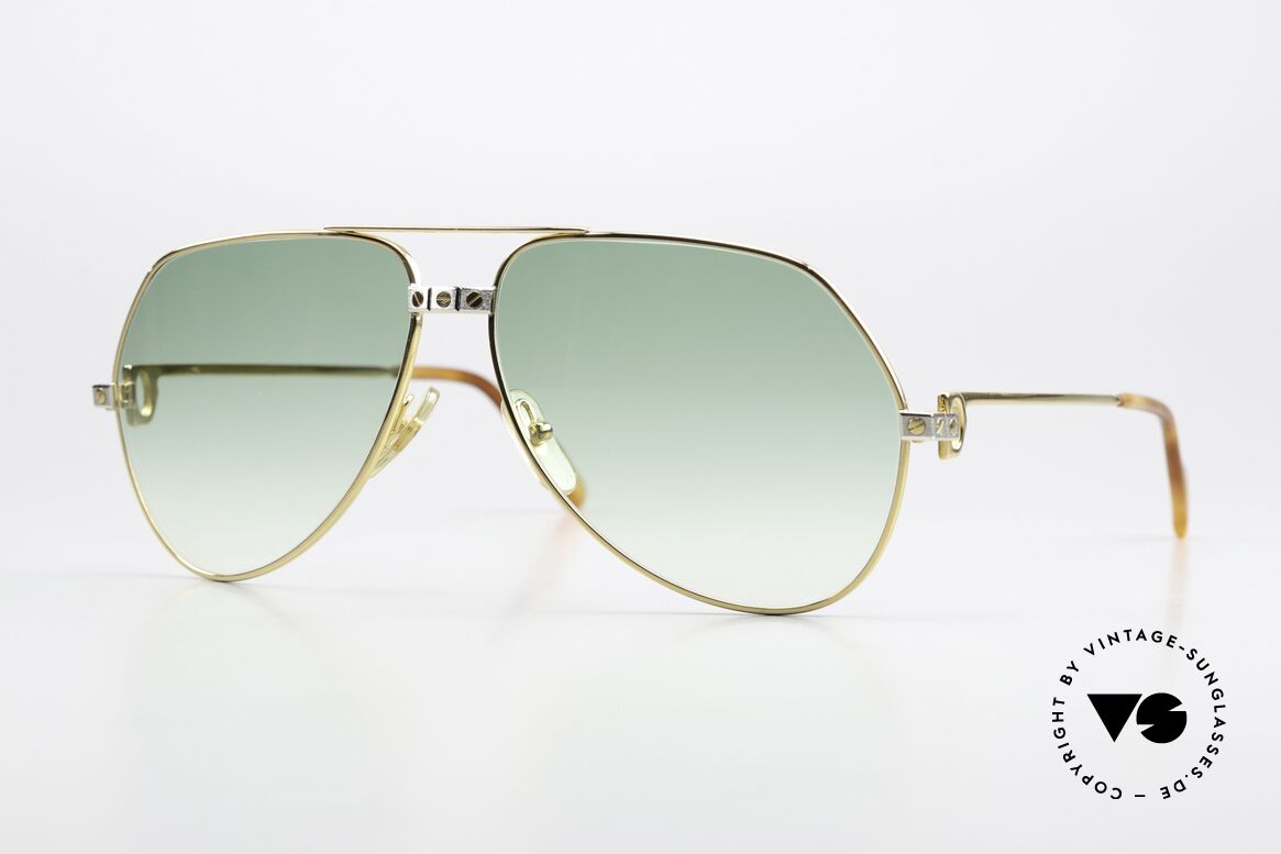 Cartier Vendome Santos - L 80's Luxury Aviator Frame, Vendome = the most famous eyewear design by Cartier, Made for Men and Women