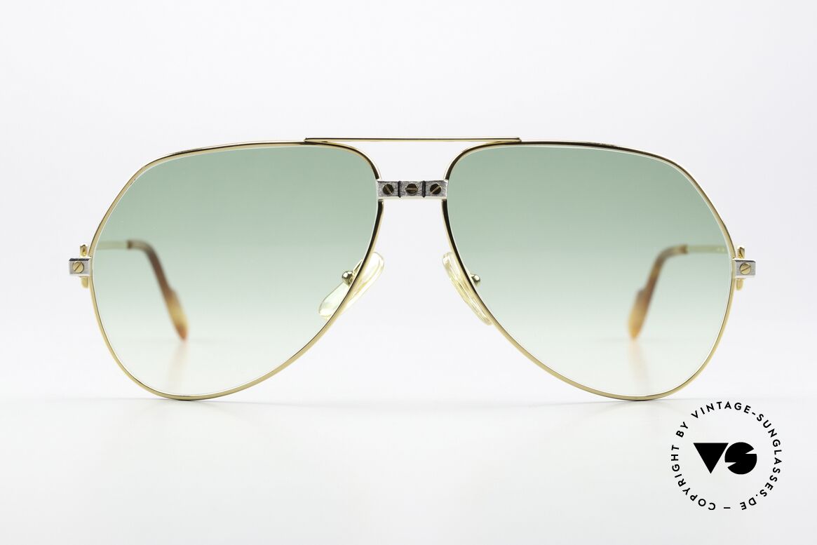 Cartier Vendome Santos - L 80's Luxury Aviator Frame, mod. "Vendome" was launched in 1983 & made till 1997, Made for Men and Women