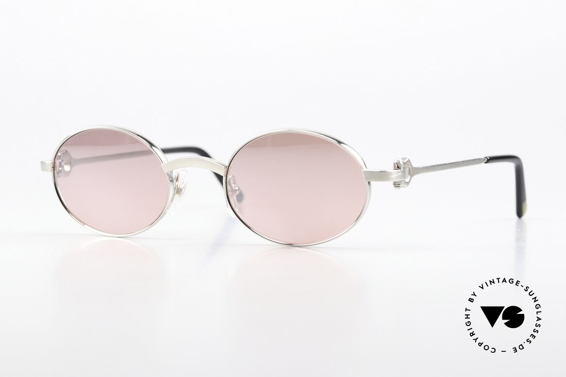 Cartier Spider - S Light Pink Mirrored Lenses, oval CARTIER vintage luxury sunglasses from 1999, Made for Men and Women