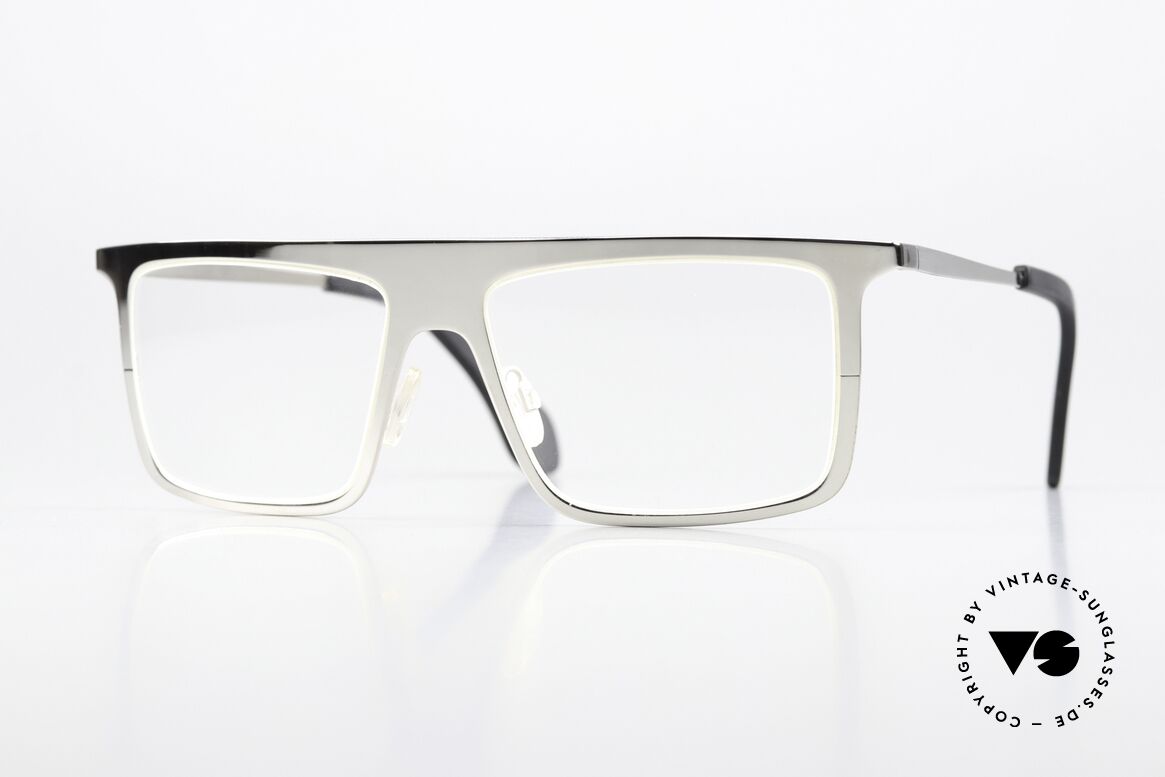 Theo Belgium Mille 27 Shiny Chrome Palladium, extremely eye-catching unisex eyeglass-frame, Made for Men and Women