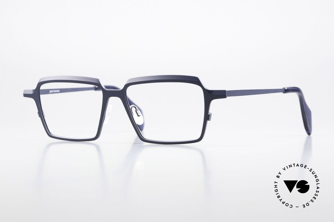 Theo Belgium Flanders Square Titanium Eyewear, Theo Belgium eyewear; 'DIAMOND CUTS' series, Made for Men and Women