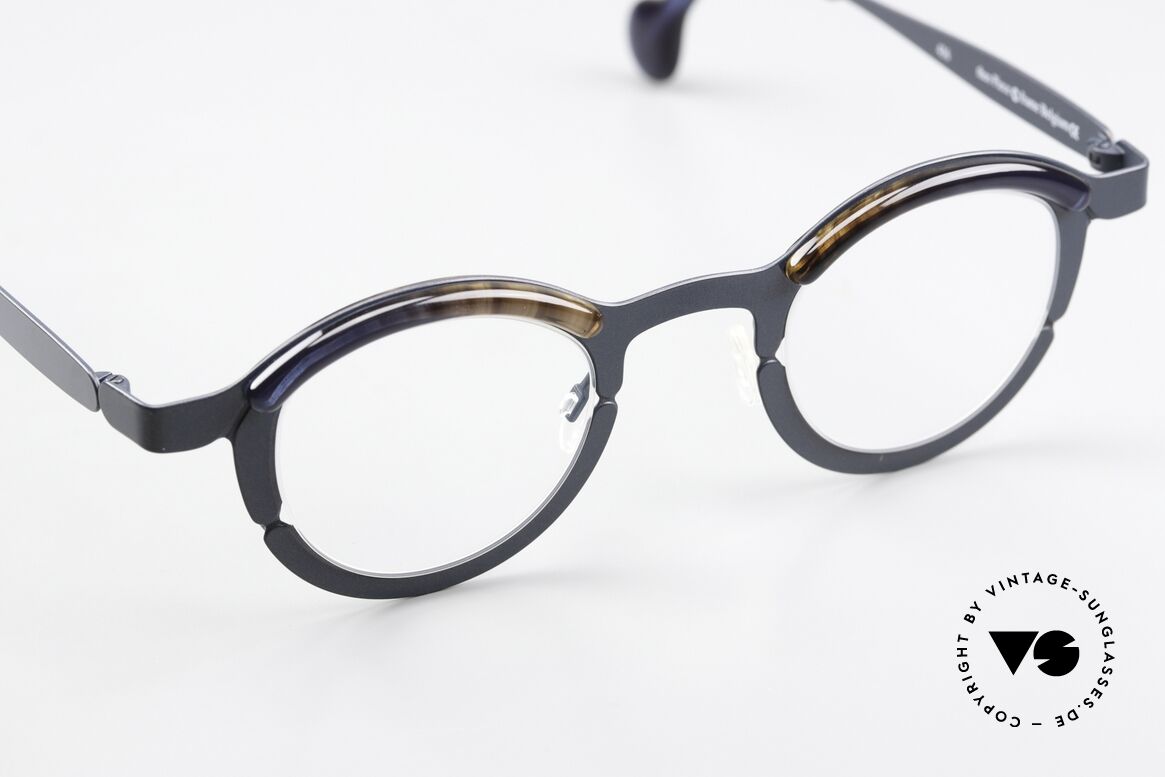 Theo Belgium Piece Round Frame Unisex Panto, 138mm frame width: rather a medium - large size, Made for Men and Women