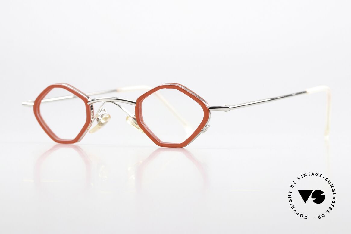 Christian Roth 2402 Version With Acetate Rings, the refined 2402 version with red acetate rings, Made for Men and Women