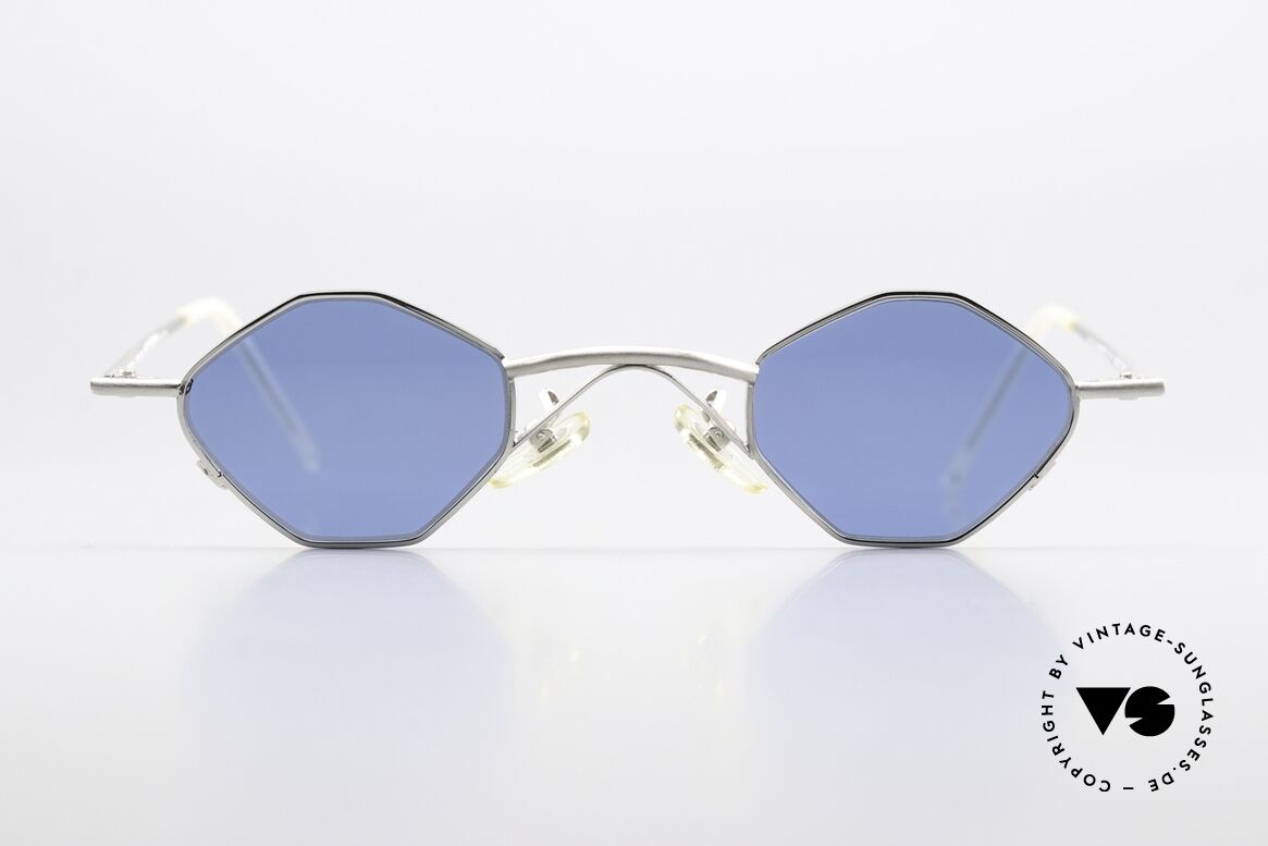 Christian Roth 2402 Octag Sunglasses Silver, 90's designer shades; matte silver and shiny silver, Made for Men and Women