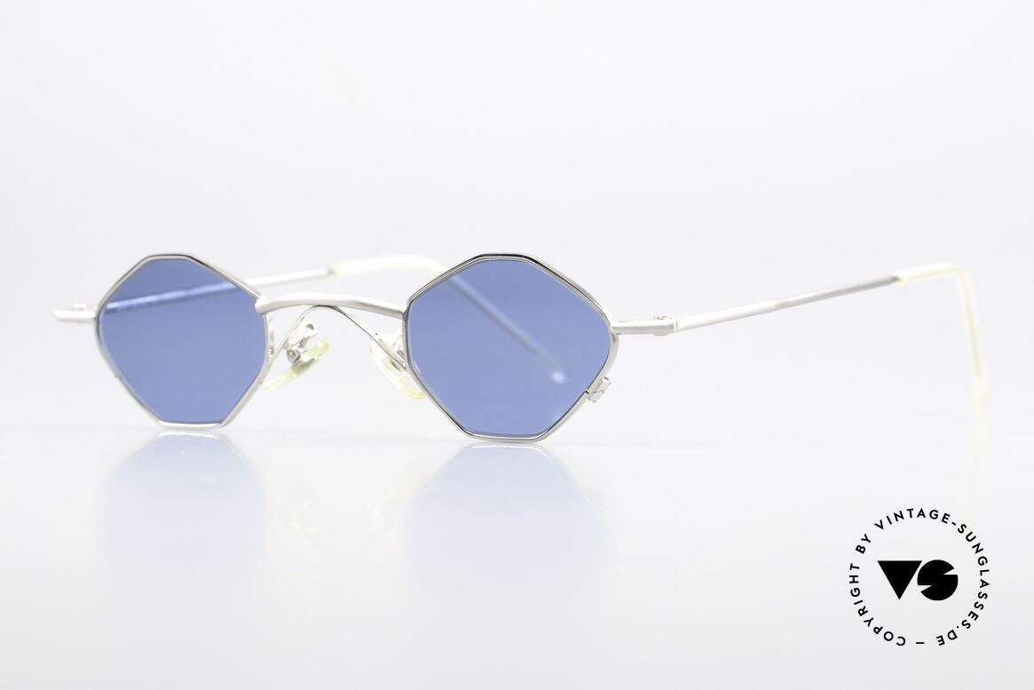 Christian Roth 2402 Octag Sunglasses Silver, SMALL frame: lens height 29mm & lens width 37mm, Made for Men and Women