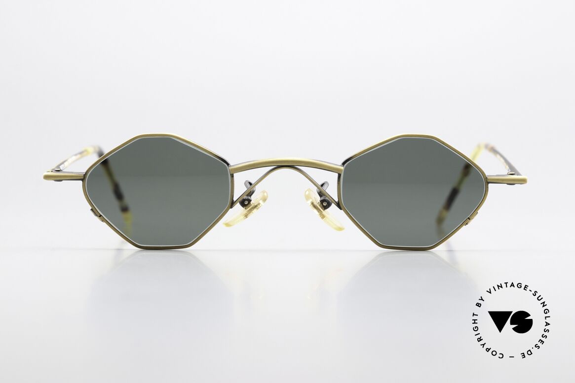 Christian Roth 2402 Octag Frame Antique Gold, interesting 1990's designer shades in antique-gold, Made for Men and Women