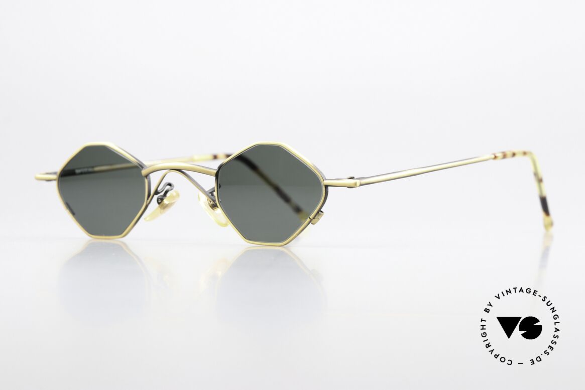Christian Roth 2402 Octag Frame Antique Gold, SMALL frame: lens height 29mm & lens width 37mm, Made for Men and Women