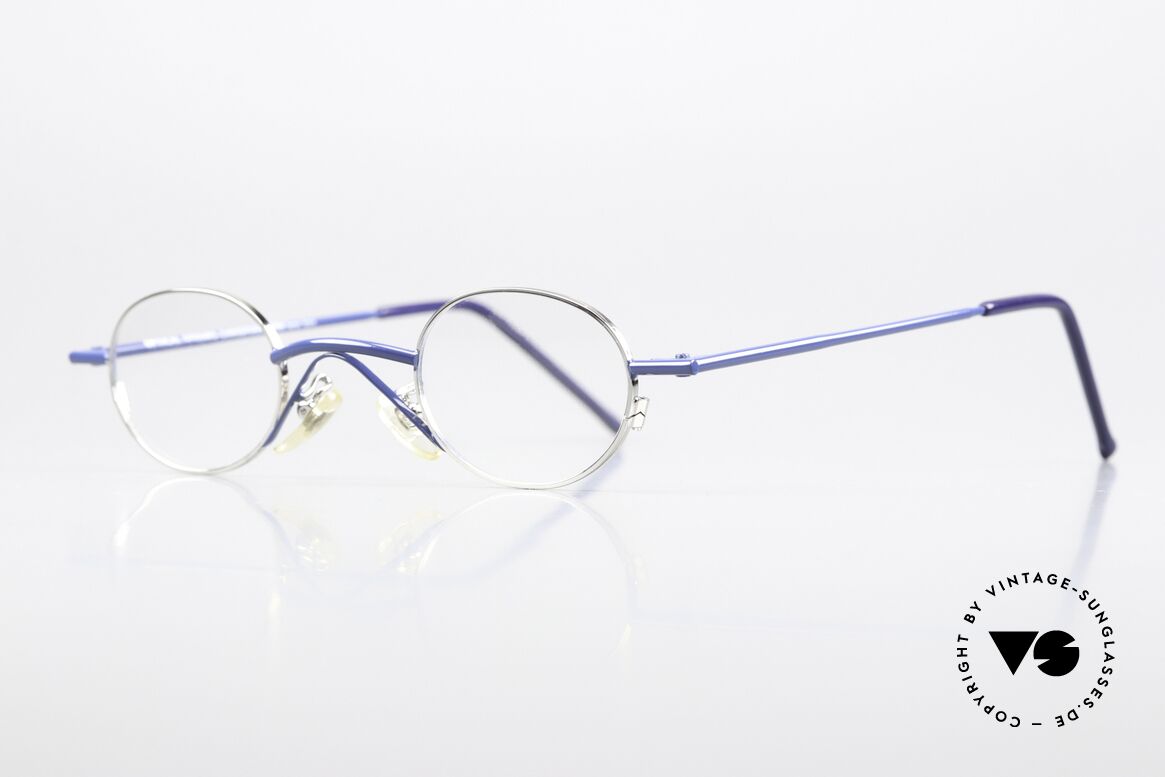 Christian Roth 2400 Oval Frame Bauhaus Style, DARK BLUE (shines much brighter in the photos), Made for Men and Women