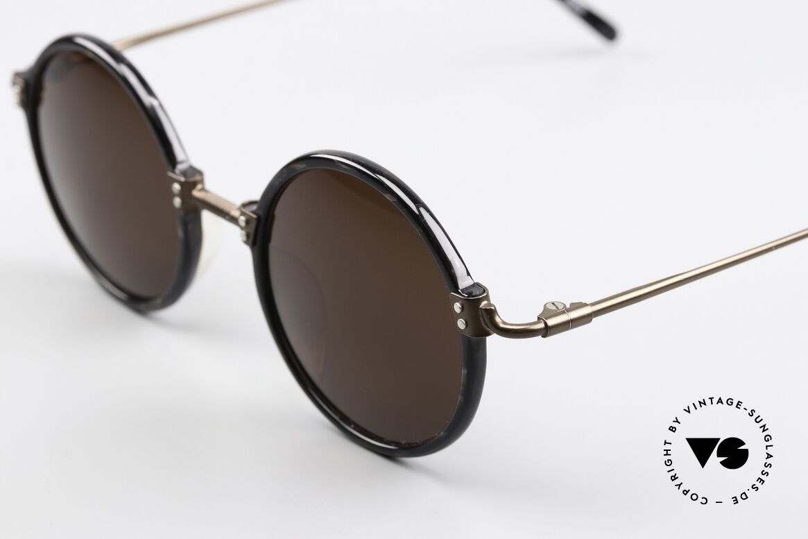 Jean Paul Gaultier 55-7261 Round 90's Designer Shades, interesting coloring in bronze & brown; size 46-19, Made for Men and Women