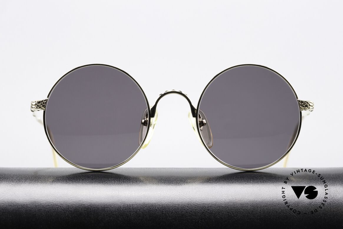 Jean Paul Gaultier 55-9673 Gold Plated Chains & Pearls, flexible gold-plated temples with chains and pearls, Made for Women